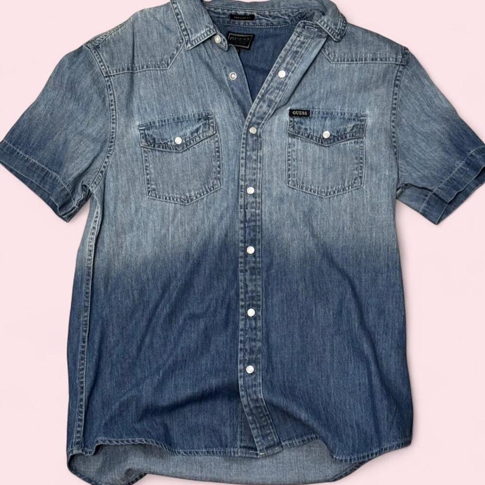 Guess blue jean short sleeve